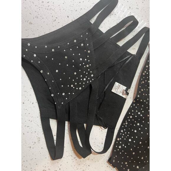 Fashion Nova icy girl Sparkly Black Swimsuit - Size Large - Excellent - Picture 5 of 8